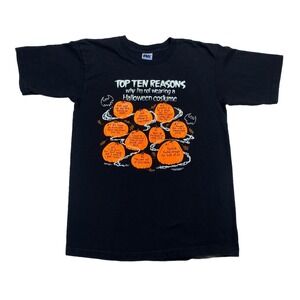 Top Ten Reasons I'm Not Wearing A Halloween Costume T-Shirt Size Large Black